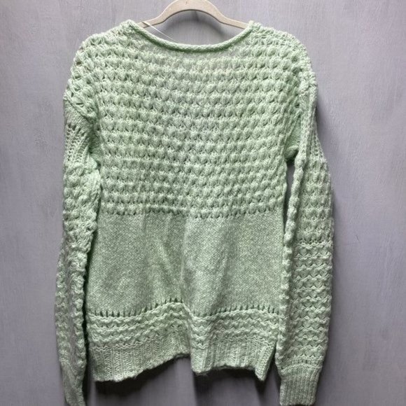 Free People Crashing Waves Pullover Green Sweater - Picture 5 of 5